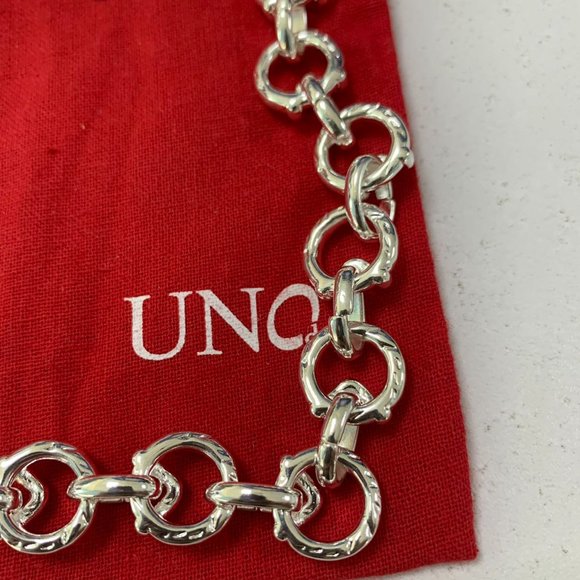 UNO de 50 GAMEOF3 NECKLACE large round anc triangular-shaped Glow Silver - Picture 2 of 7